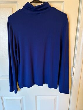 Chico's Deep Blue Turtleneck Top